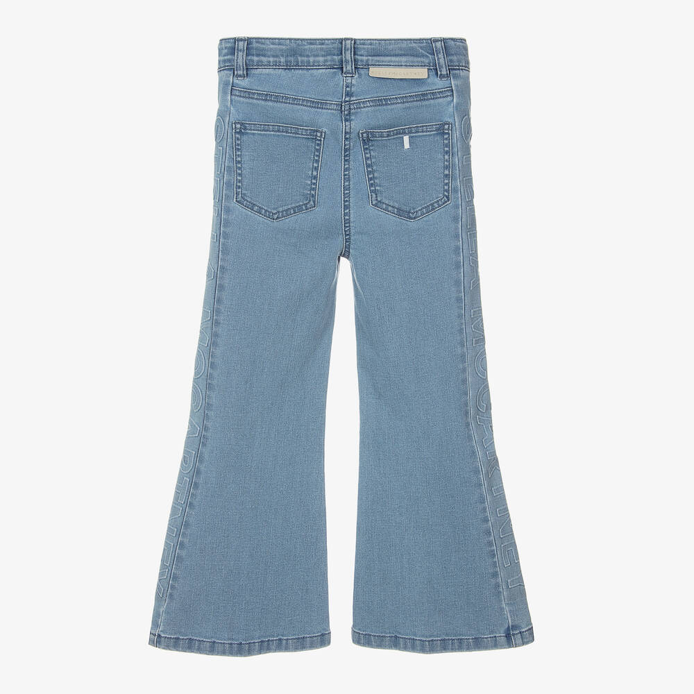 Stella McCartney Kids-Girls Blue Denim Flare Jeans | Childrensalon Outlet