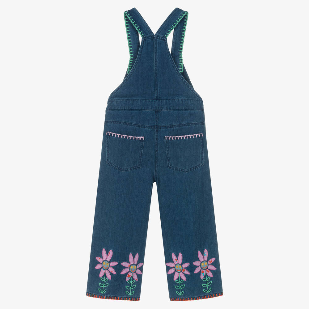 STELLAMcCARTNEY EMBROIDERY DENIM 26 M相当 Appliqué wide-leg jeans in blue - Stella Mc Cartney Kids
