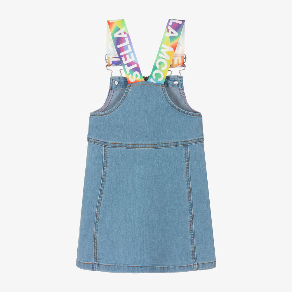 Stella McCartney Kids-Girls Blue Denim Pinafore Dress | Childrensalon Outlet
