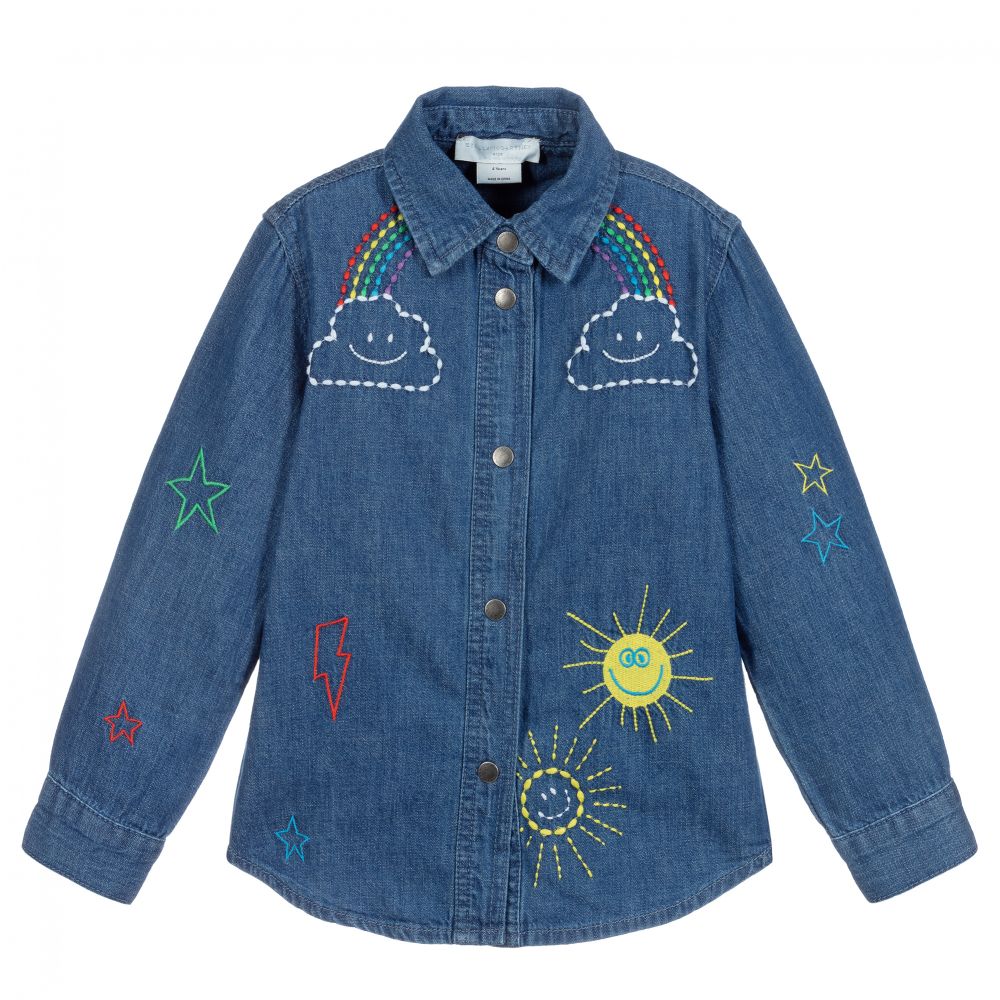 Stella McCartney Kids - Blaues Jeanshemd (Mädchen) | Childrensalon