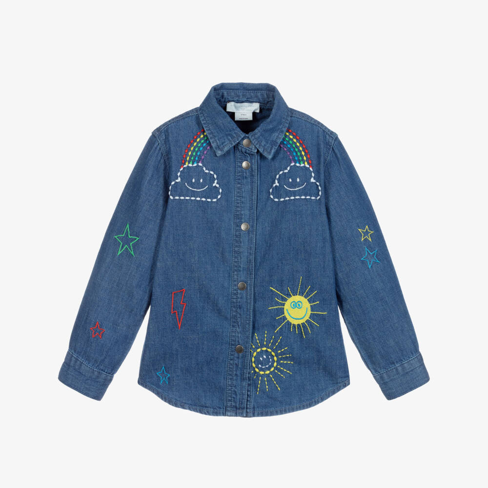 Stella McCartney Kids-Girls Blue Denim Shirt | Childrensalon Outlet
