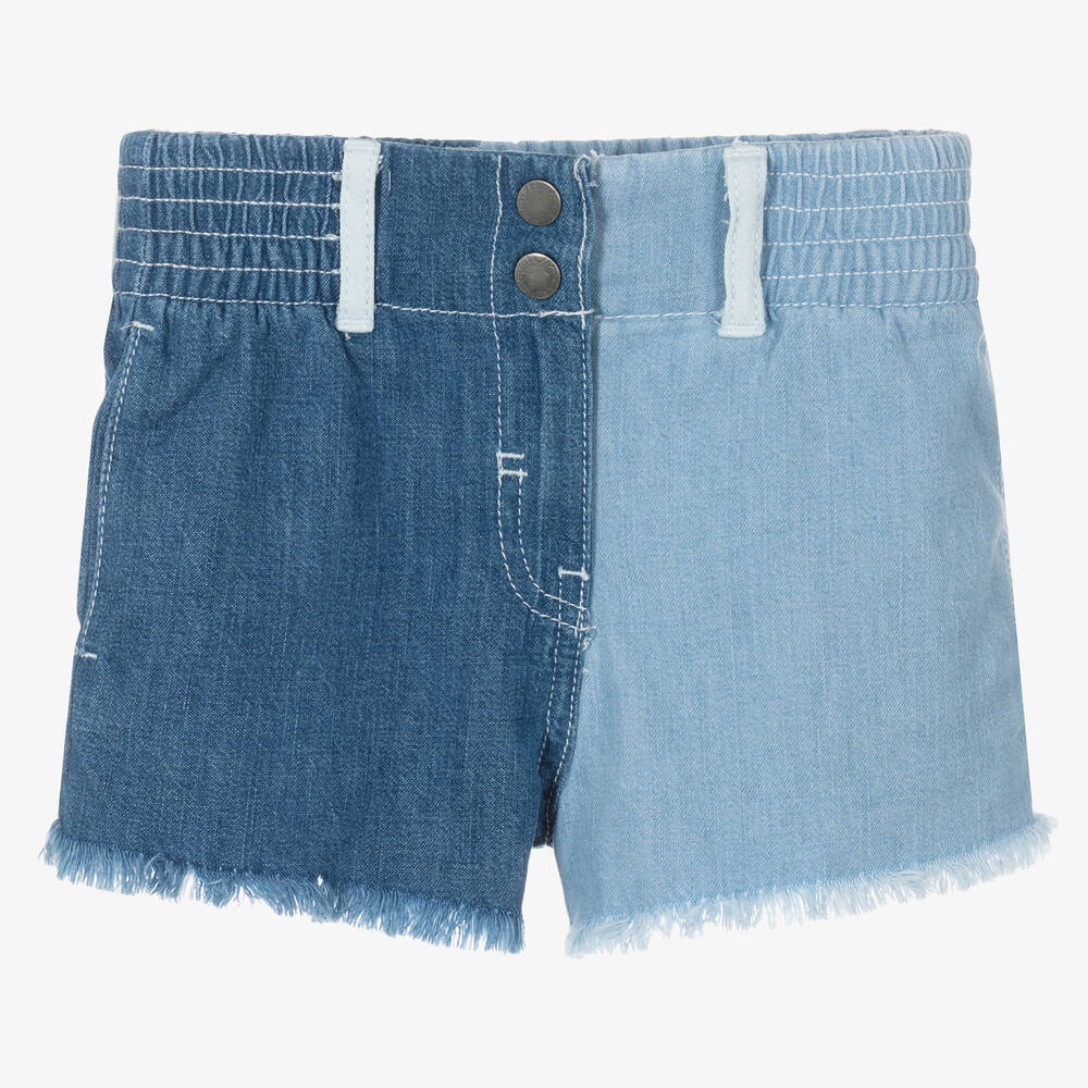 Stella McCartney Kids - Girls Blue Denim Shorts | Childrensalon