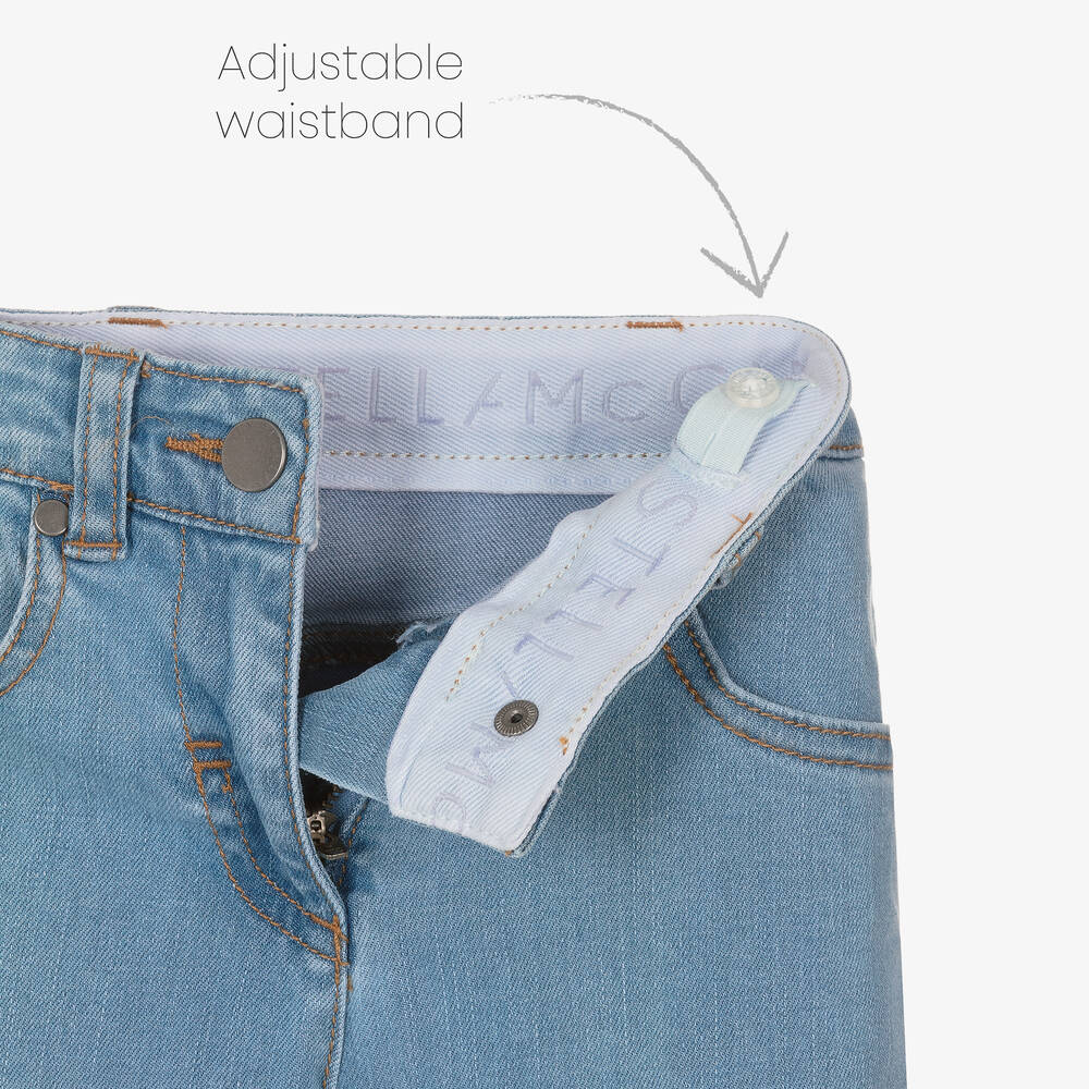Stella McCartney Kids-Girls Blue Denim Slim-Fit Jeans | Childrensalon Outlet