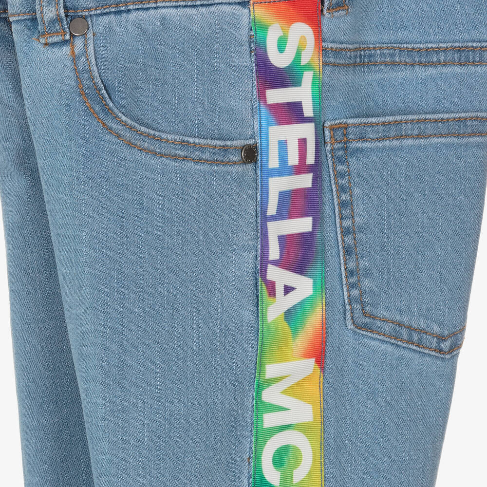 Stella McCartney Kids - Girls Blue Denim Slim-Fit Jeans