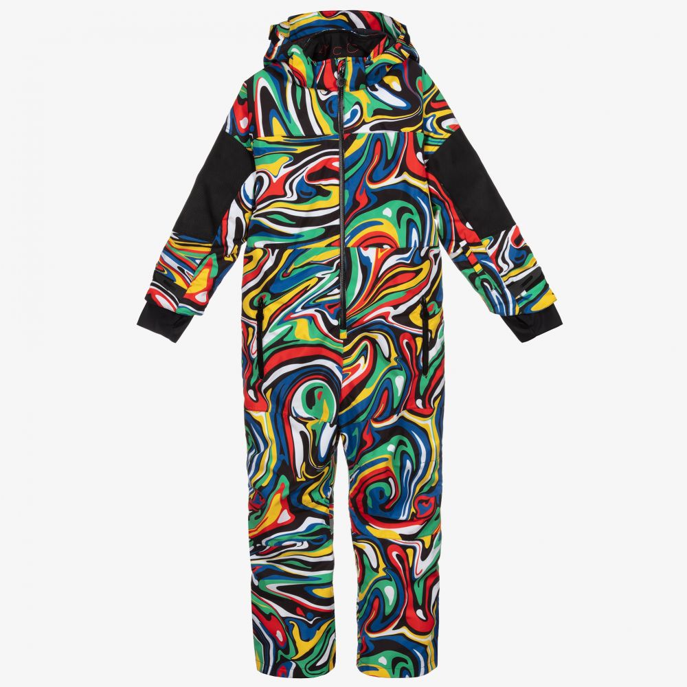 Stella McCartney Kids - Blauer Schneeanzug mit Marmor-Print (M) | Childrensalon