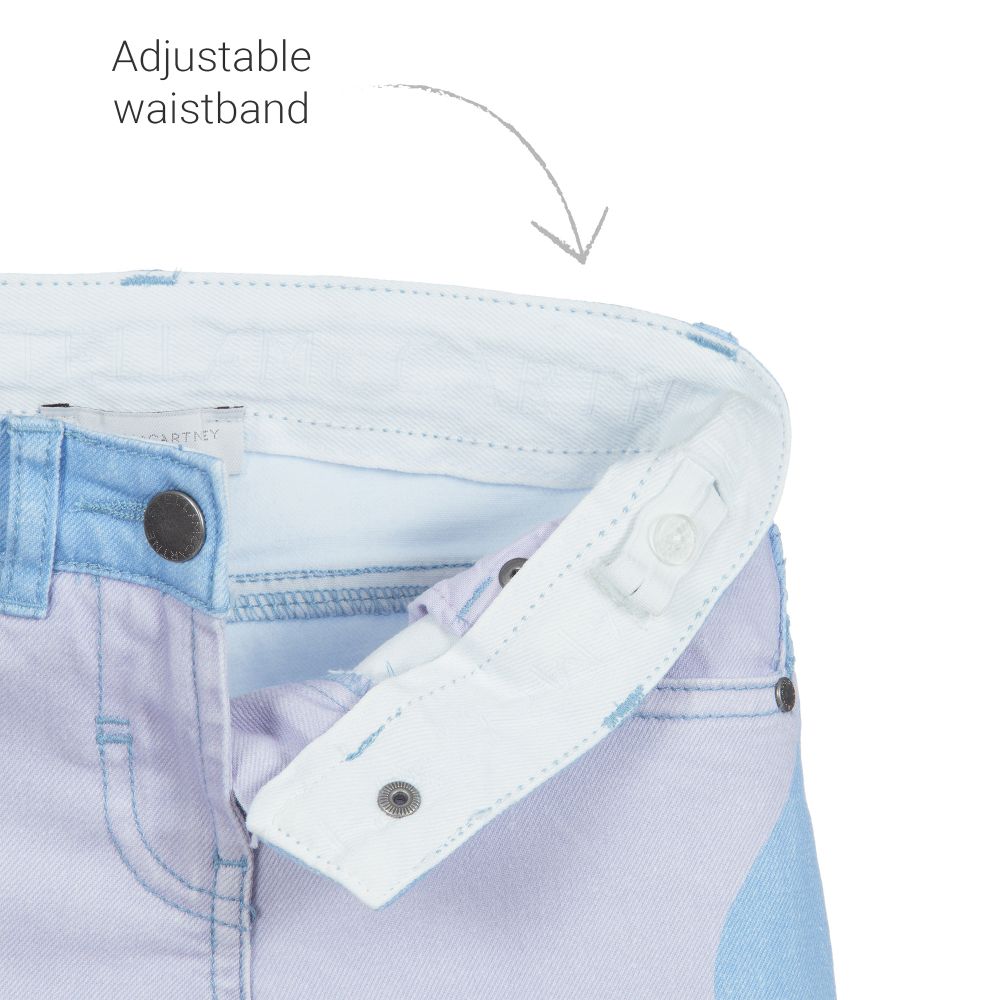 Stella McCartney Kids-Фиолетово-голубые джинсы для девочек | Childrensalon Outlet