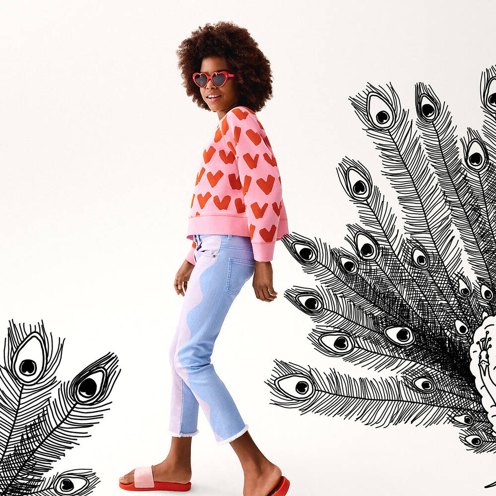 Stella McCartney Kids-Фиолетово-голубые джинсы для девочек | Childrensalon Outlet