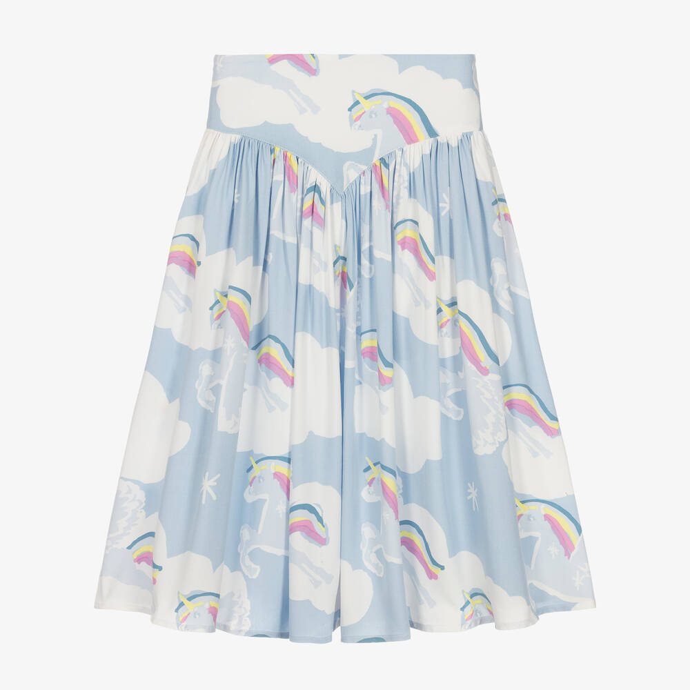 Stella McCartney Kids - Jupe bleue arc-en-ciel et licorne | Childrensalon