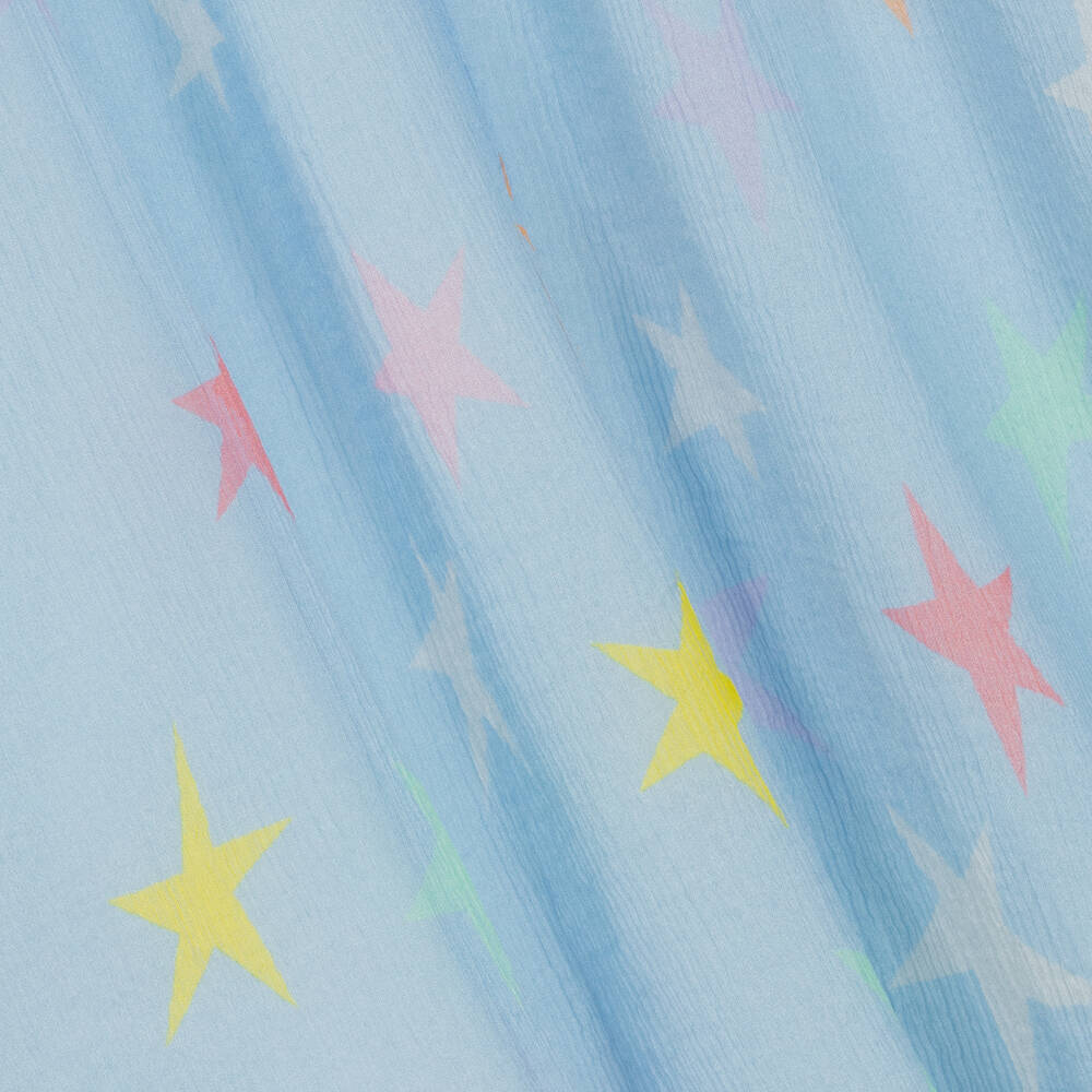 Stella McCartney Kids-Girls Blue Silk Chiffon Stars Dress | Childrensalon Outlet