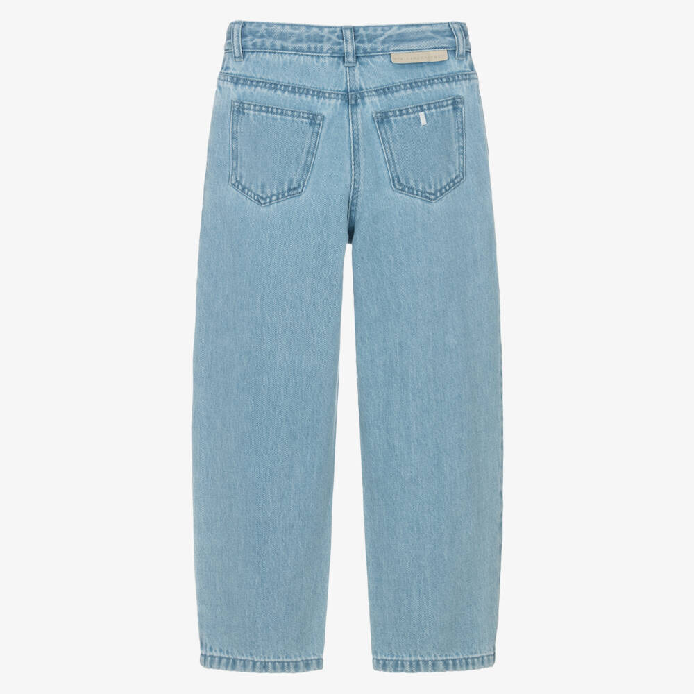 Stella McCartney Kids-Girls Blue Sparkle Denim Trousers | Childrensalon Outlet
