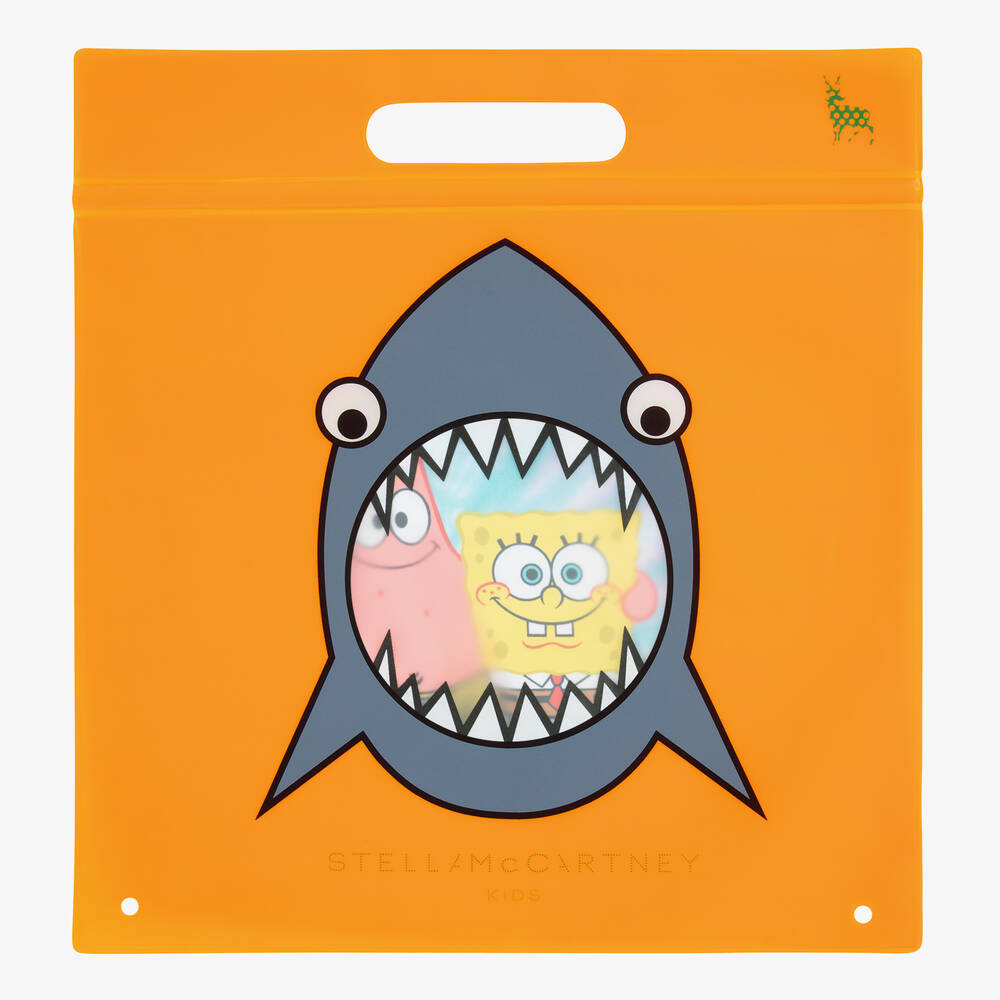 Stella McCartney Kids-Girls Blue SpongeBob Swimsuit (UPF50+) | Childrensalon Outlet