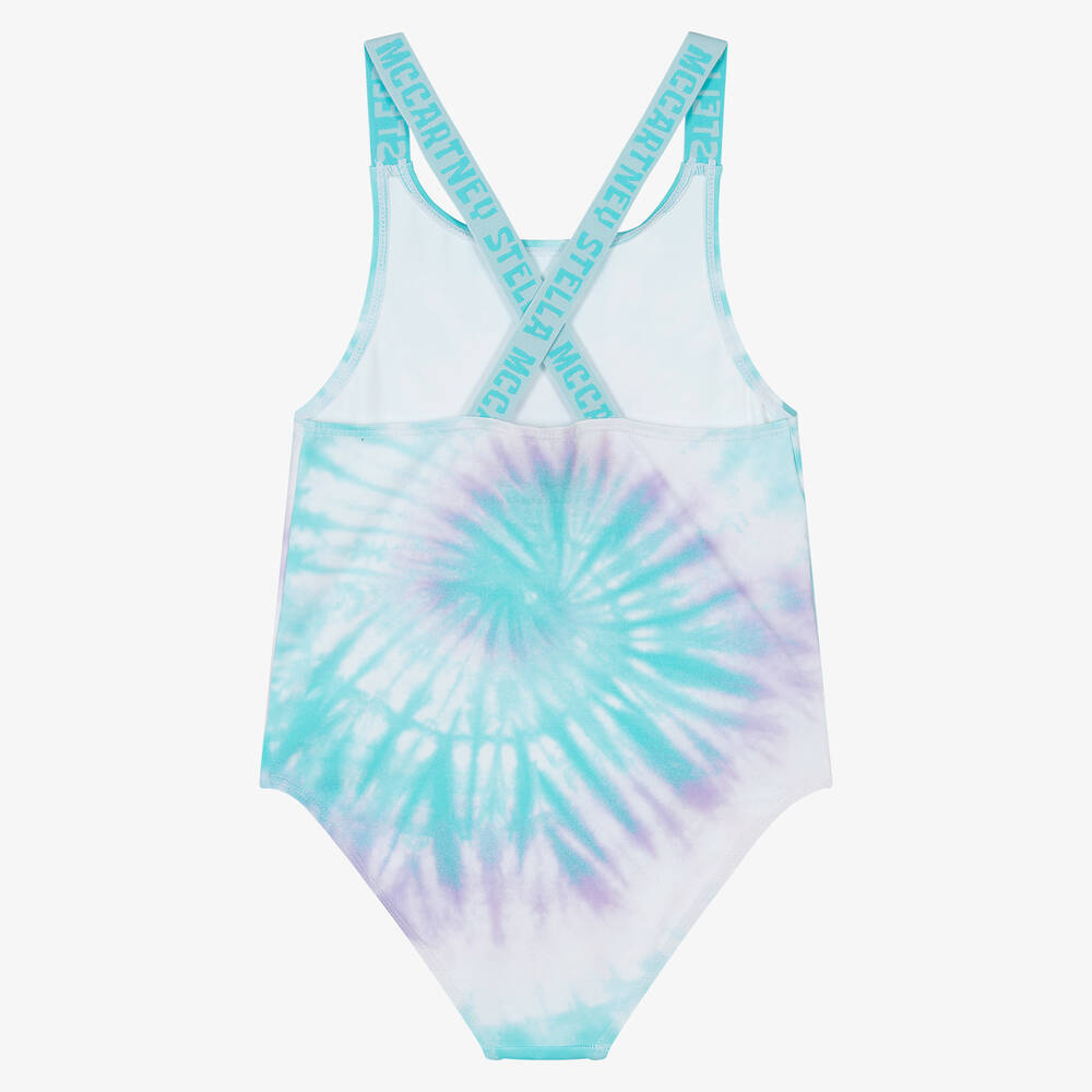 Stella McCartney Kids-Girls Blue SpongeBob Swimsuit (UPF50+) | Childrensalon Outlet
