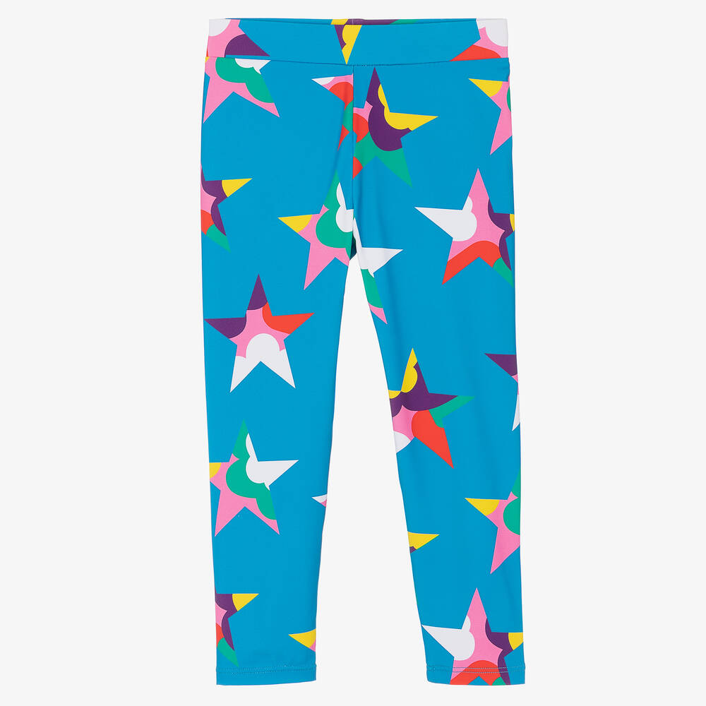 Stella McCartney Kids - Girls Blue Star Leggings | Childrensalon