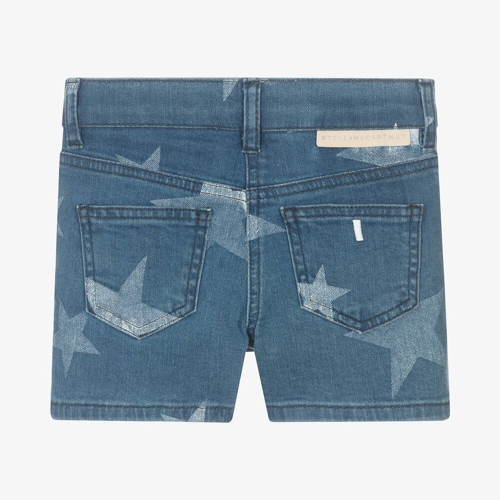 Star print denim shorts on sale