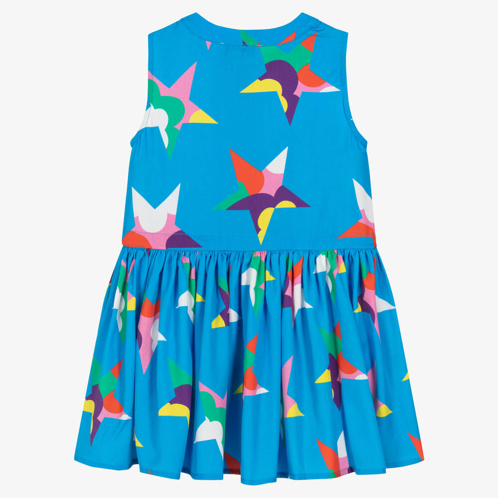 Stella McCartney Kids Girls Blue Star Print Dress