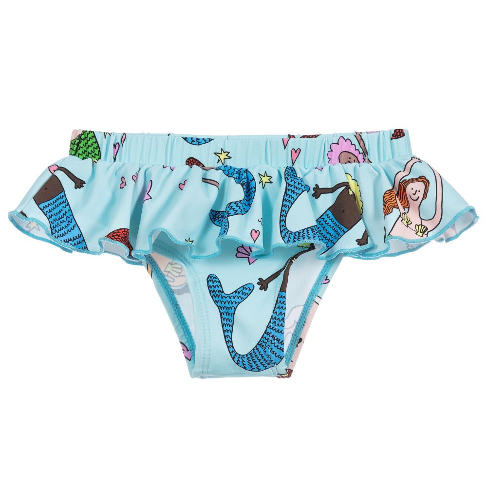 Stella McCartney Kids - سروال سباحة لون أزرق تركواز للبنات  | Childrensalon