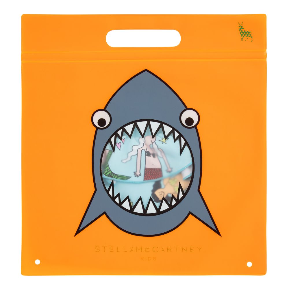 Stella McCartney Kids shark-shape cotton cap - Grey