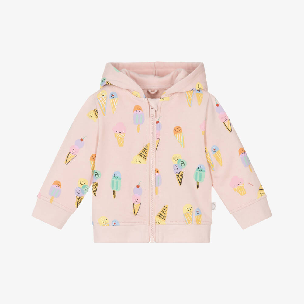 Stella McCartney Kids-Girls Blush Cotton Zip Jacket | Childrensalon Outlet