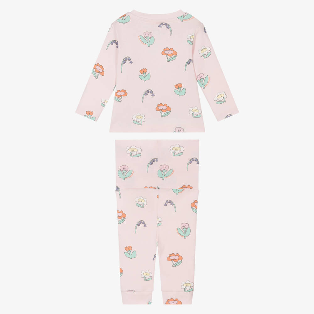 Stella McCartney Kids-Girls Blush Floral Knit Ensemble | Childrensalon Outlet