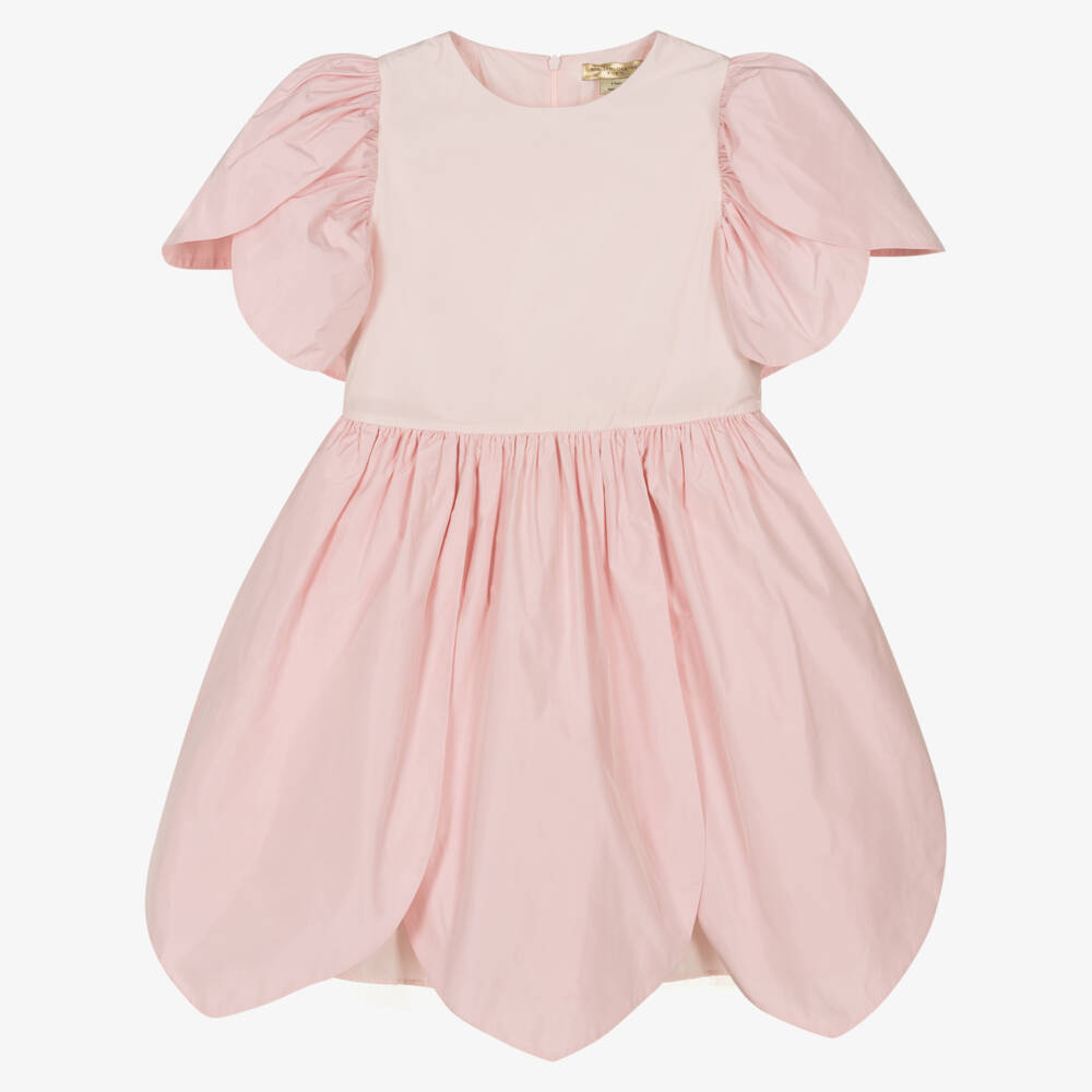 Stella McCartney Kids-Girls Blush Floral Layered Dress | Childrensalon Outlet