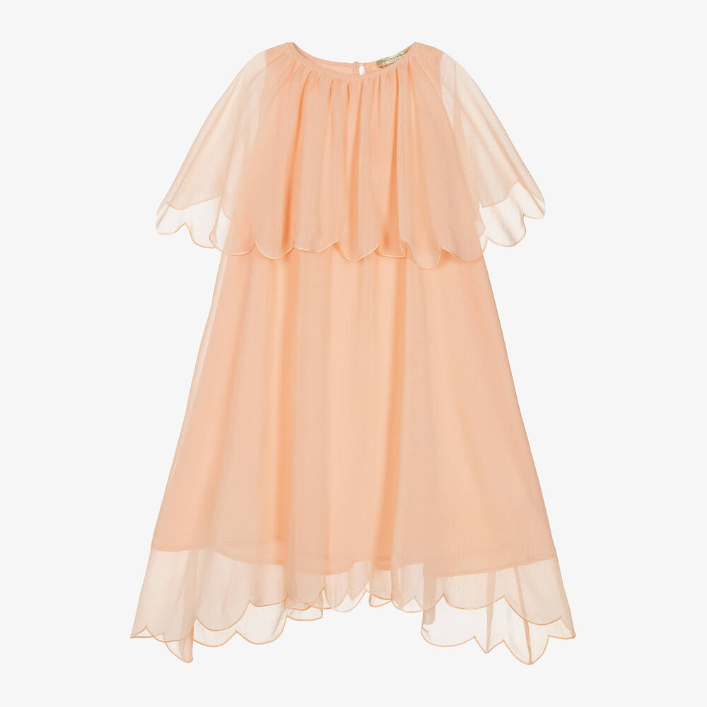 Stella McCartney Kids-Girls Blush Pink Crêpe Chiffon Dress | Childrensalon Outlet