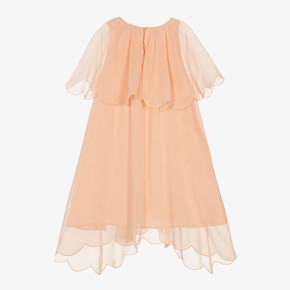 Stella McCartney Kids-Girls Blush Pink Crêpe Chiffon Dress | Childrensalon Outlet