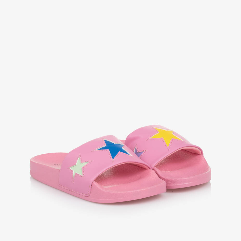 Stella McCartney Kids-Girls Blush Star Slide Sandals | Childrensalon Outlet