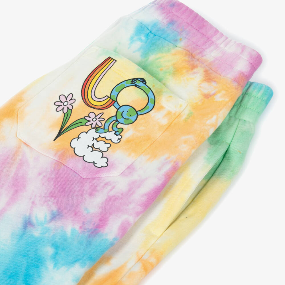 Stella McCartney Kids-Girls Bright Multicoloured Tie-Dye Cotton Joggers | Childrensalon Outlet