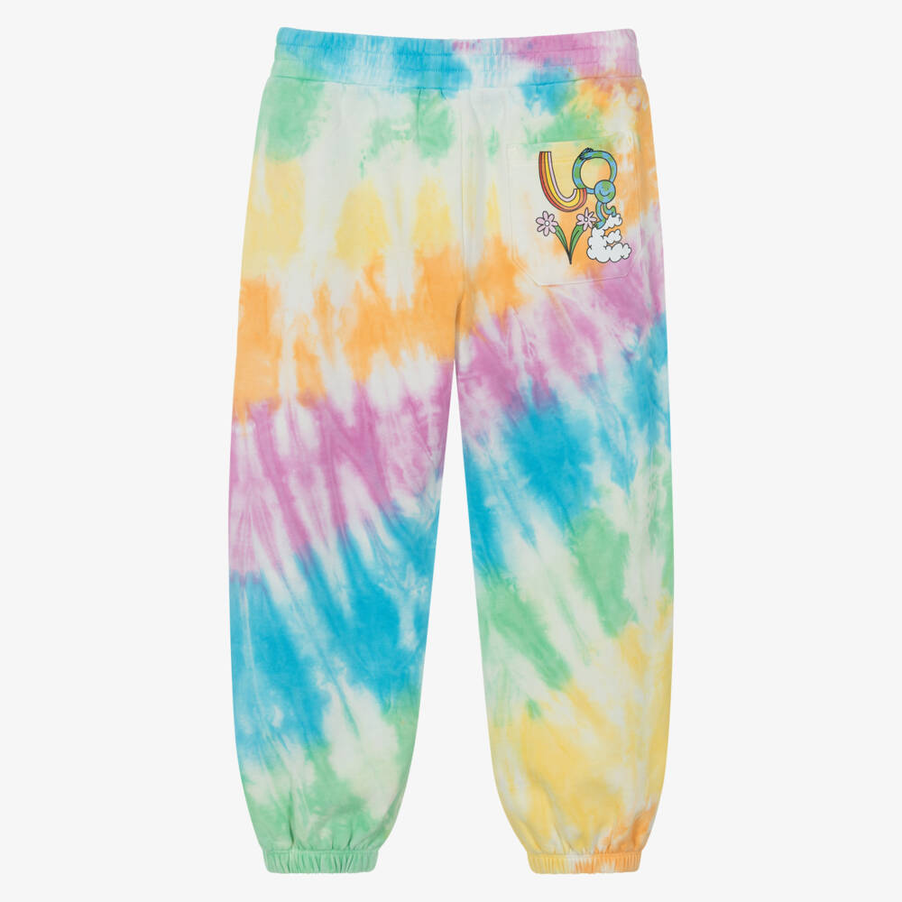 Stella McCartney Kids-Girls Bright Multicoloured Tie-Dye Cotton Joggers | Childrensalon Outlet
