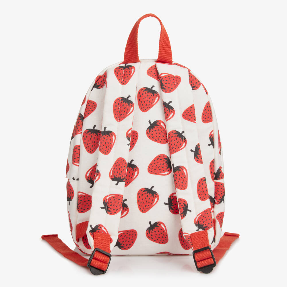 Stella McCartney Kids-Girls Canvas Ivory Berry Backpack | Childrensalon Outlet
