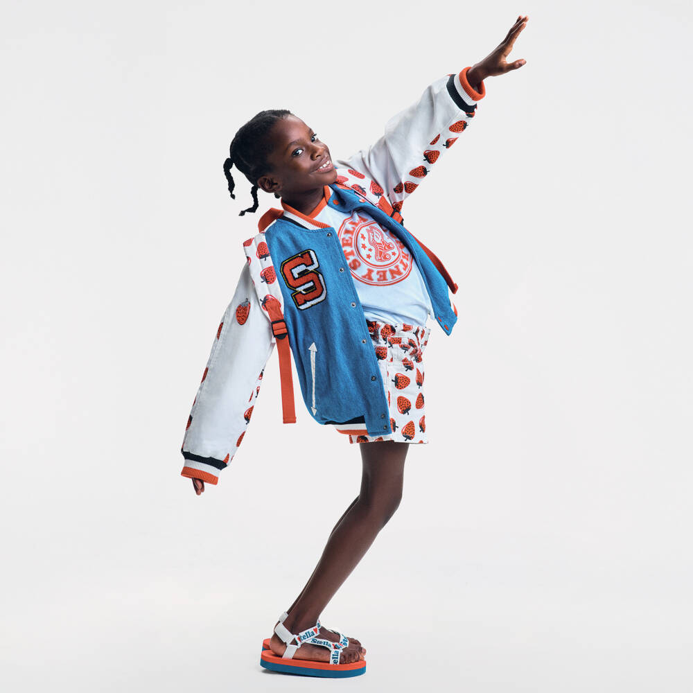 Stella McCartney Kids-Girls Canvas Ivory Berry Backpack | Childrensalon Outlet