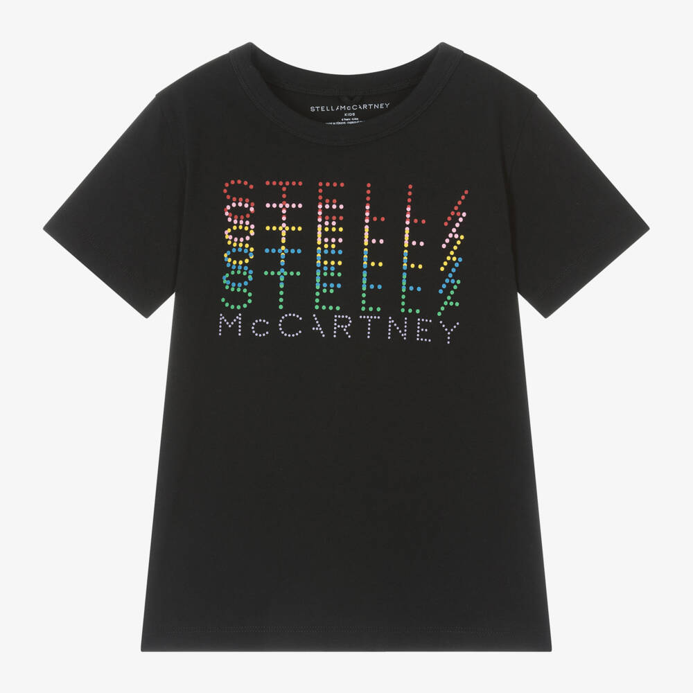 Stella McCartney Kids-Girls Charcoal Cotton Top | Childrensalon Outlet