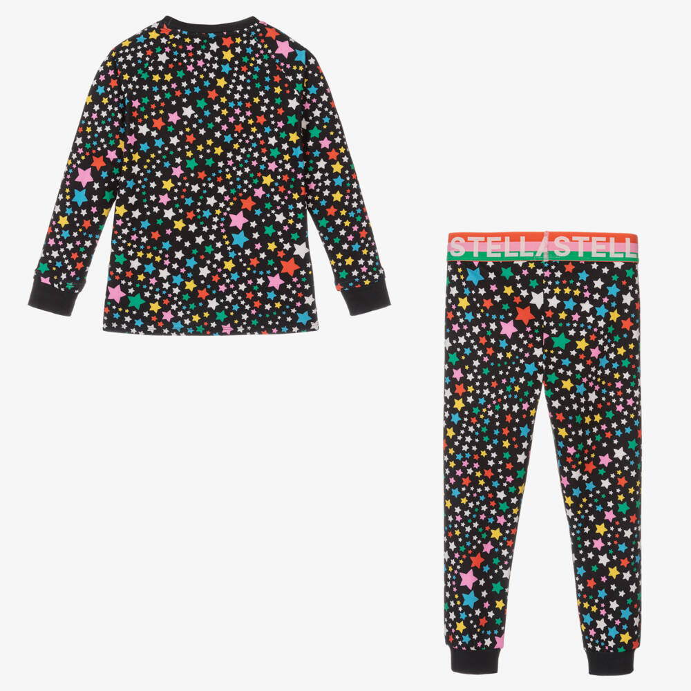 Stella McCartney Kids Ski Wear Capsule-Girls Charcoal Star Thermal Ensemble | Childrensalon Outlet