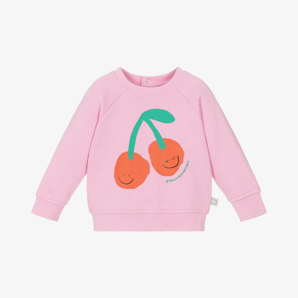 Stella McCartney Kids-Girls Cherry Blossom Cotton Pullover | Childrensalon Outlet