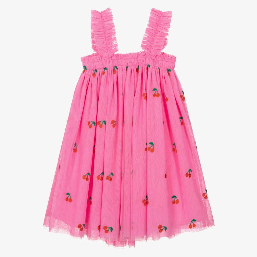 Stella McCartney Kids-Платье из тюля с цветами сакуры для девочек | Childrensalon Outlet