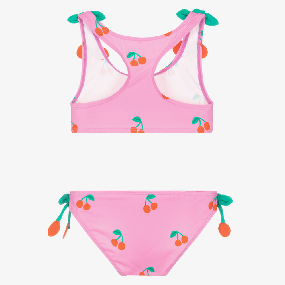 Stella McCartney Kids-Girls Cherry Delight Pink Bikini | Childrensalon Outlet