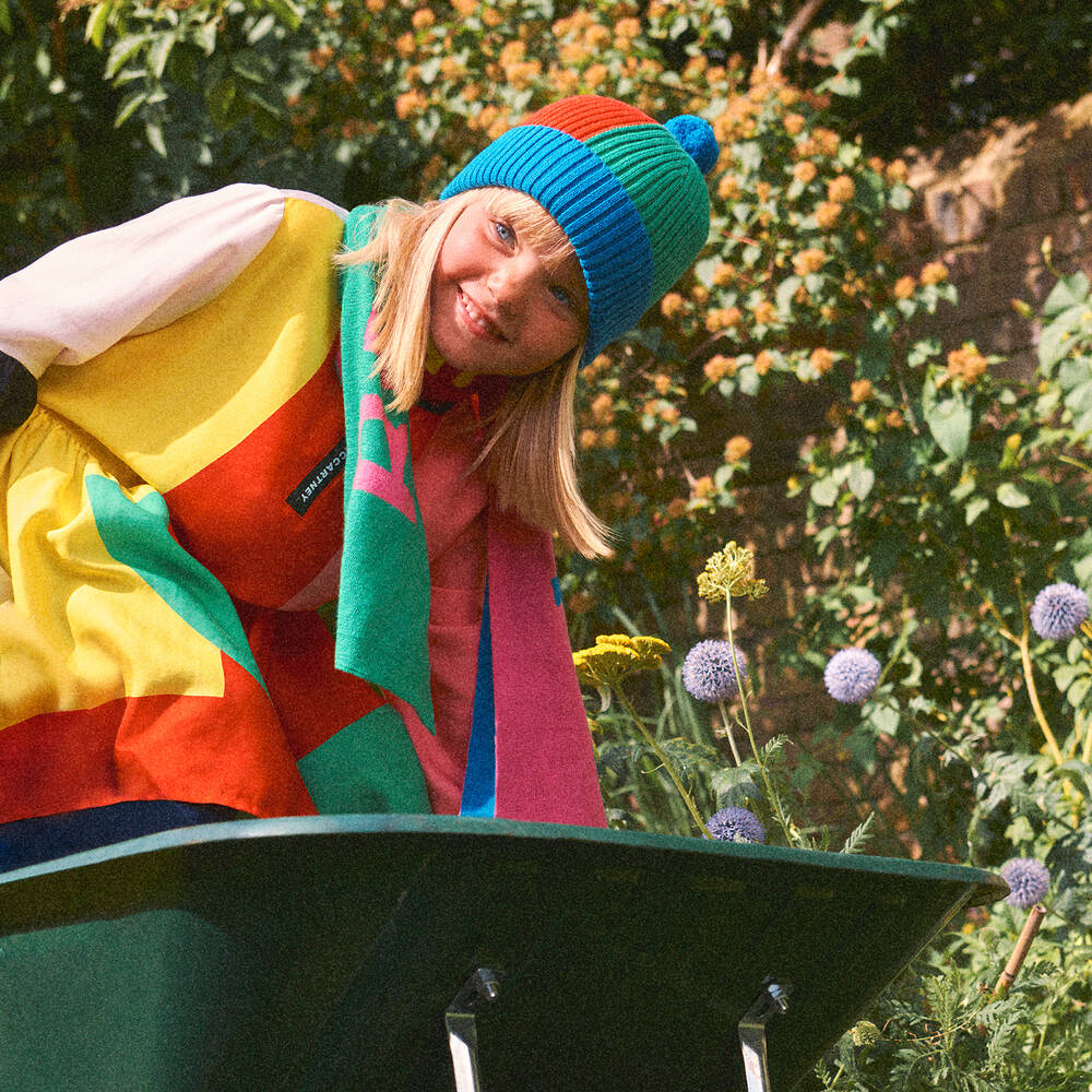 Stella McCartney Kids-Girls Colourblock Logo Dress | Childrensalon Outlet