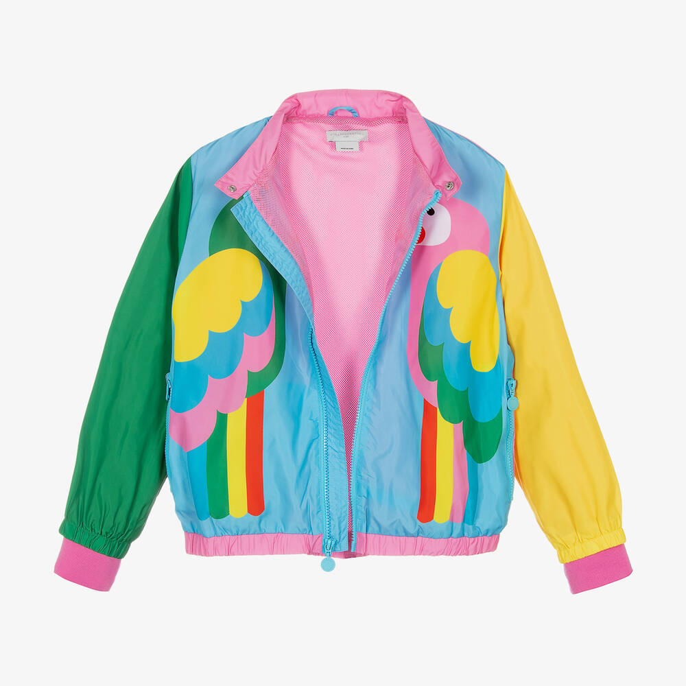 Stella McCartney Kids-جاكيت هودي بألوان بلوك للبنات | Childrensalon Outlet