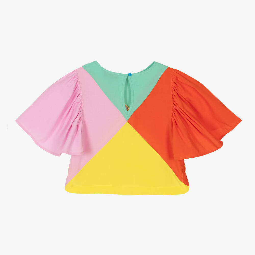 Stella McCartney Kids-Girls Colourblock Viscose Blouse | Childrensalon Outlet