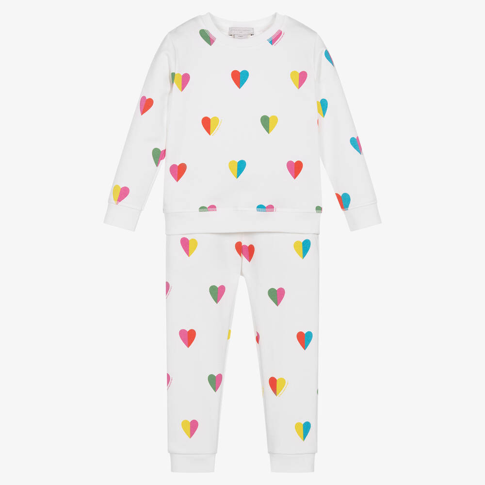 Stella McCartney Kids -  Girls Colourful Hearts Tracksuit | Childrensalon