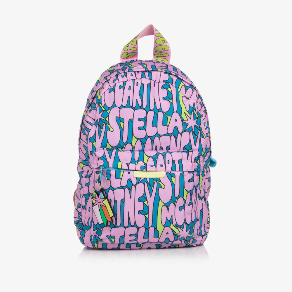 Stella McCartney Kids-Girls Colourful Logo Backpack | Childrensalon Outlet