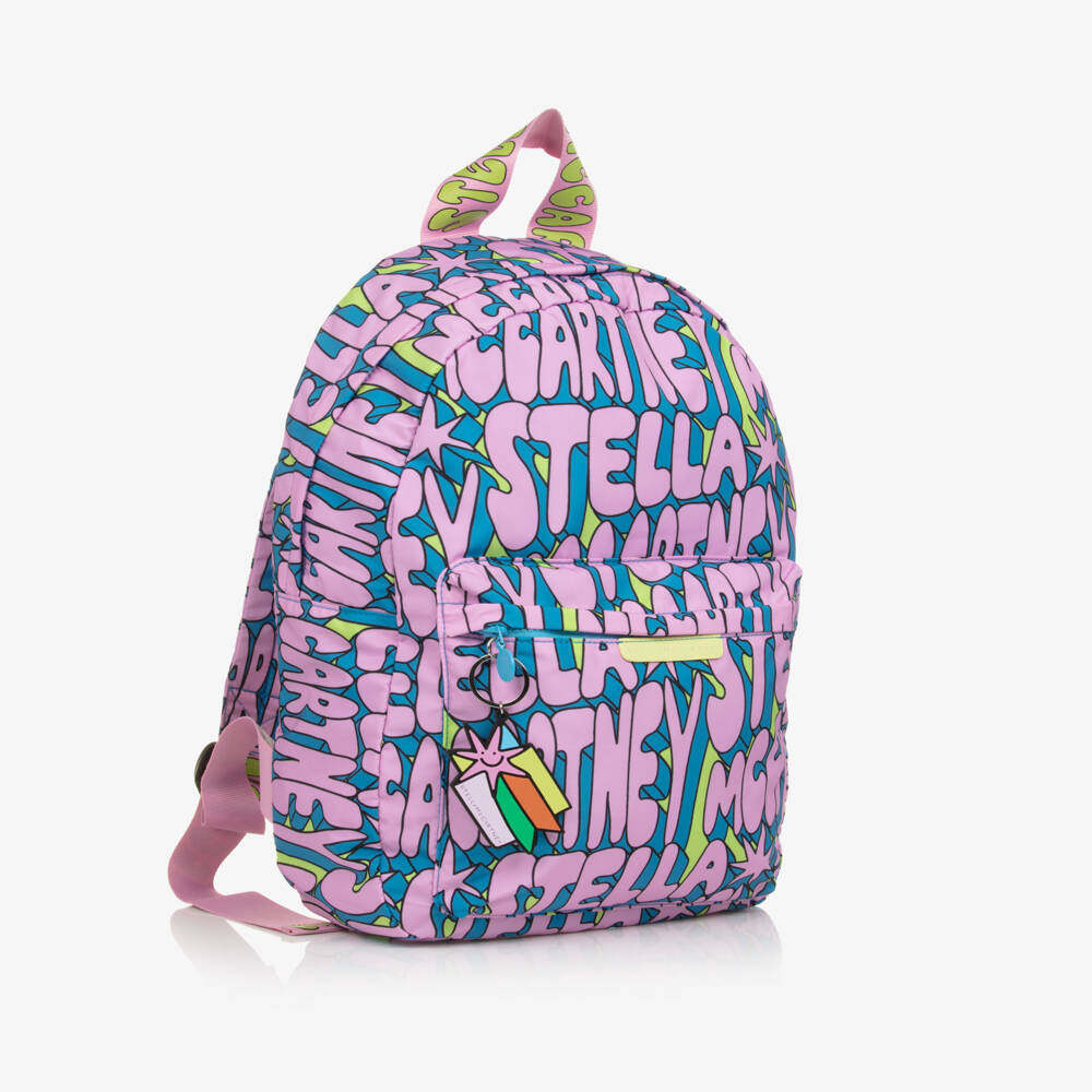 Stella McCartney Kids-Girls Colourful Logo Backpack | Childrensalon Outlet
