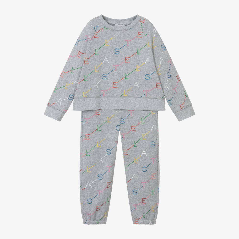 Stella McCartney Kids-Girls Cosy Grey Cotton Set | Childrensalon Outlet