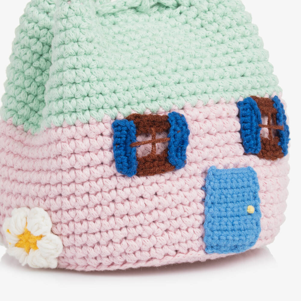 Stella McCartney Kids-Girls Cottage-Inspired Pink Knit Bag | Childrensalon Outlet