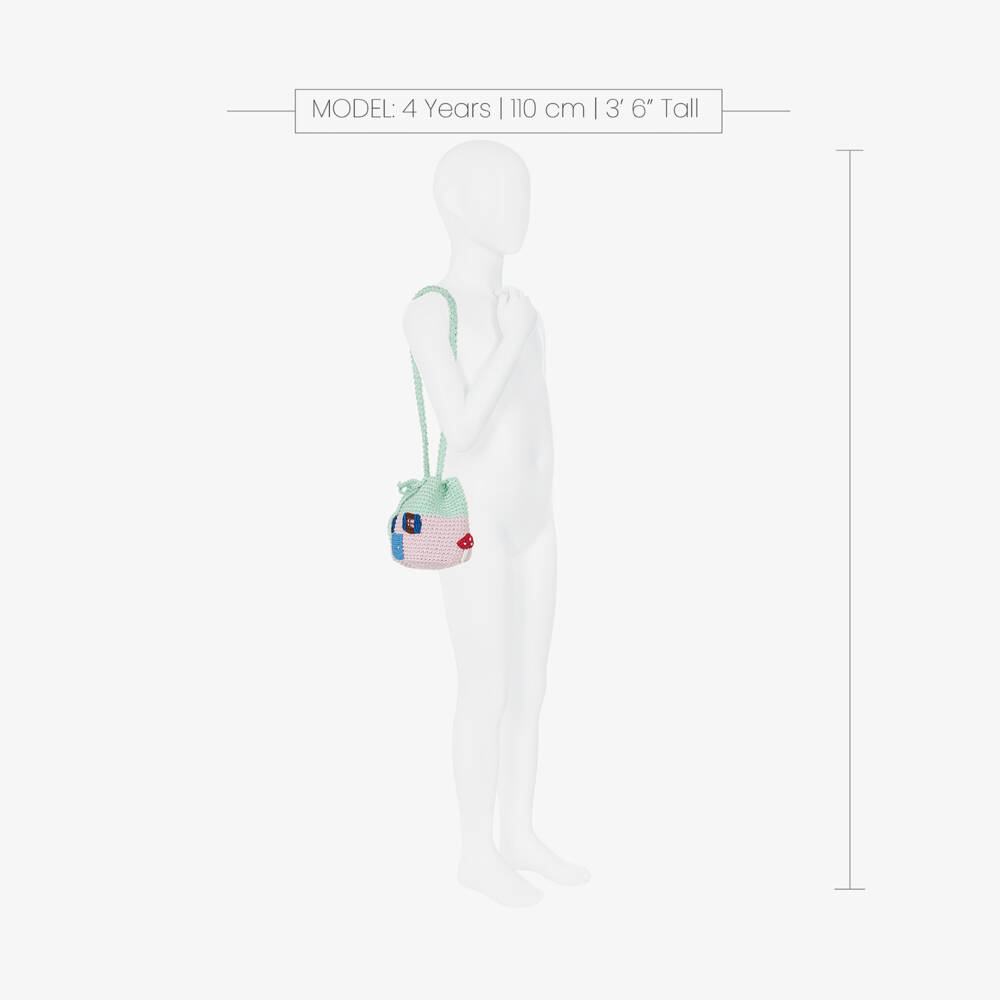 Stella McCartney Kids-Girls Cottage-Inspired Pink Knit Bag | Childrensalon Outlet