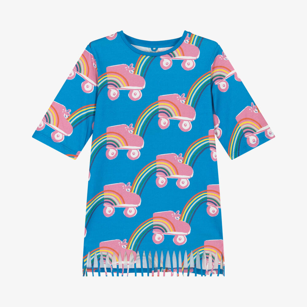 Stella McCartney Kids-Платье из хлопка для девочек с эффектом катания | Childrensalon Outlet