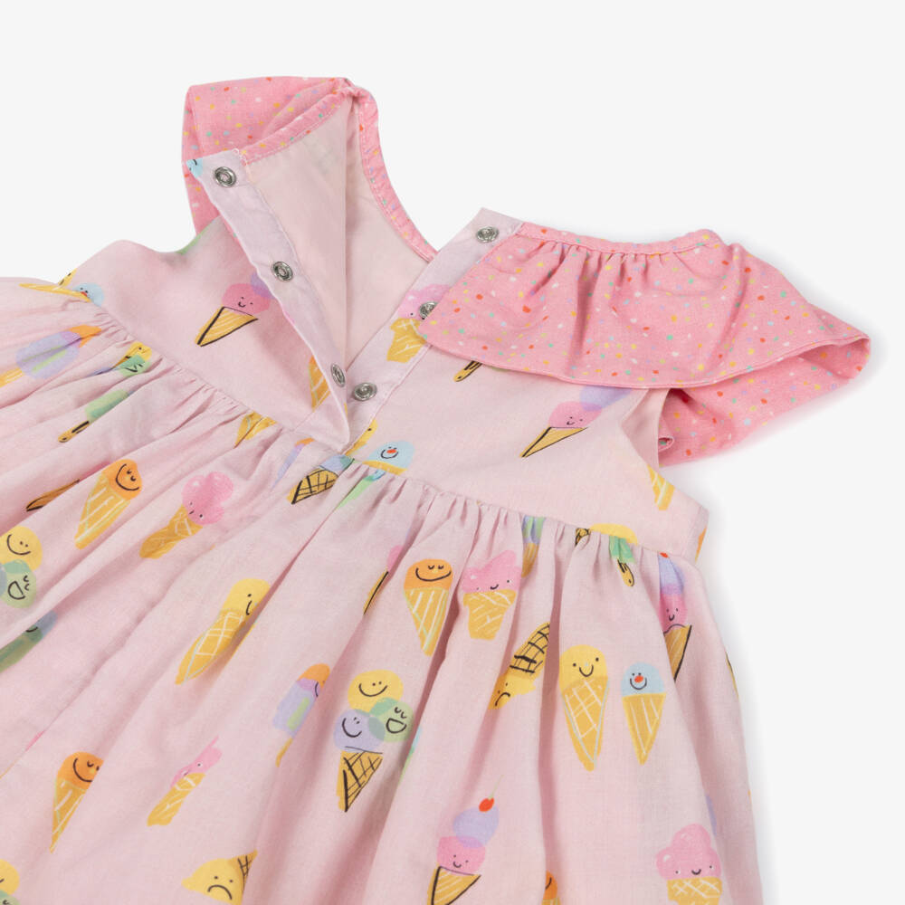 Stella McCartney Kids-Girls Cotton Dresses with Ice Cream Design | Childrensalon Outlet