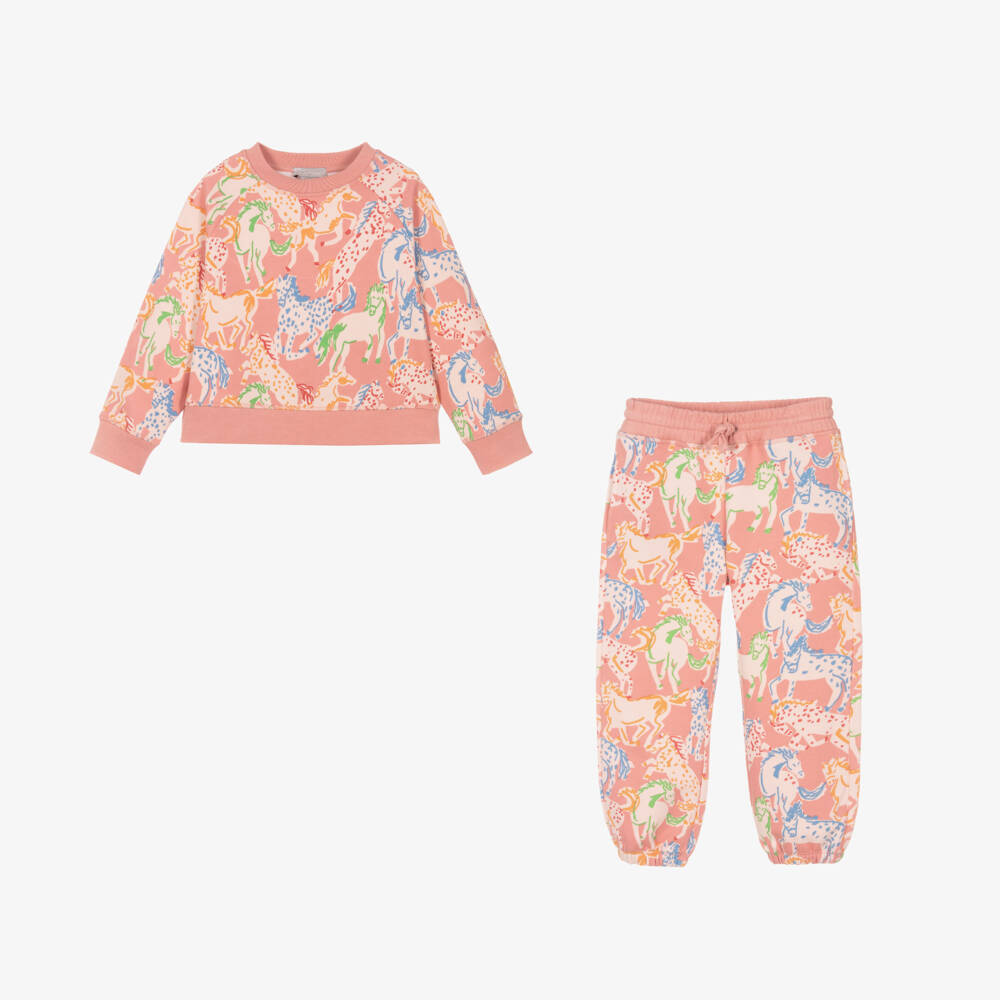 Stella McCartney Kids-Girls Cotton Horse Print Set | Childrensalon Outlet