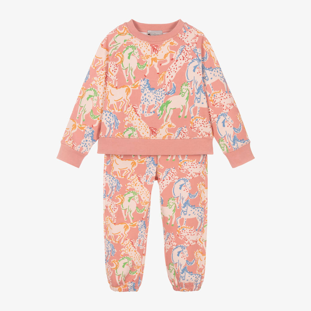 Stella McCartney Kids-Girls Cotton Horse Print Set | Childrensalon Outlet