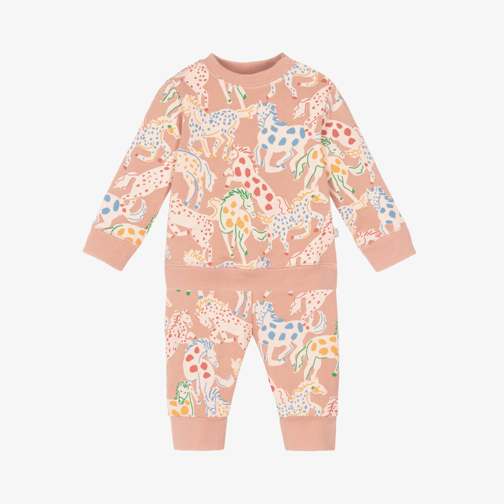 Stella McCartney Kids-Girls Cotton Horse Print Set | Childrensalon Outlet